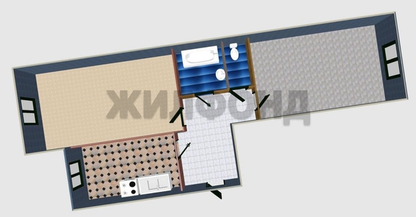 
  Продается 2-комн. квартира, 51.8 м², Анны Ахматовой ул, д. 1/1
. Фото 21.