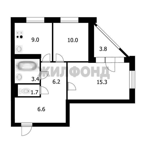 
  Продается 2-комн. квартира, 52.2 м², Архитектора Василия Болдырева ул, д. 2
. Фото 30.
