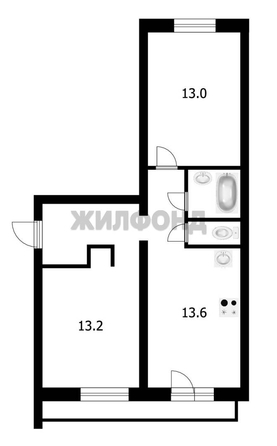 
  Продается 2-комн. квартира, 53.1 м², Говорова ул, д. 76/1
. Фото 13.