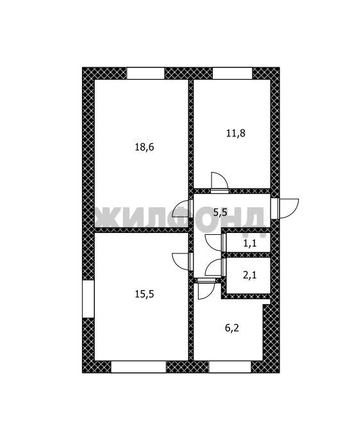 
  Продается 3-комн. квартира, 60.8 м², Юбилейная ул, д. 7
. Фото 1.