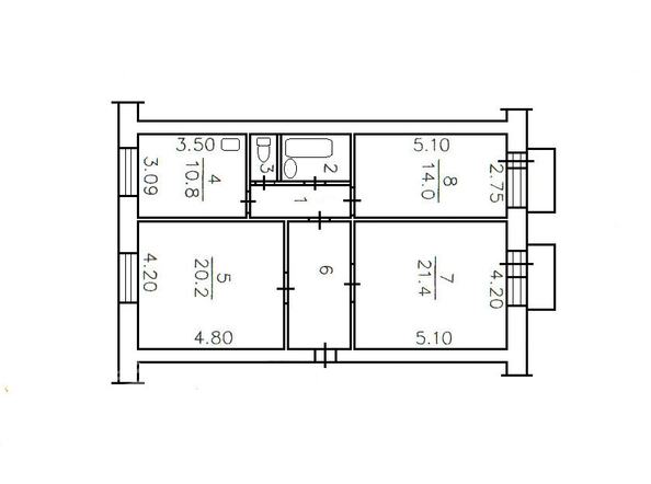 
  Продается 3-комн. квартира 83.9 м². Фото 2.