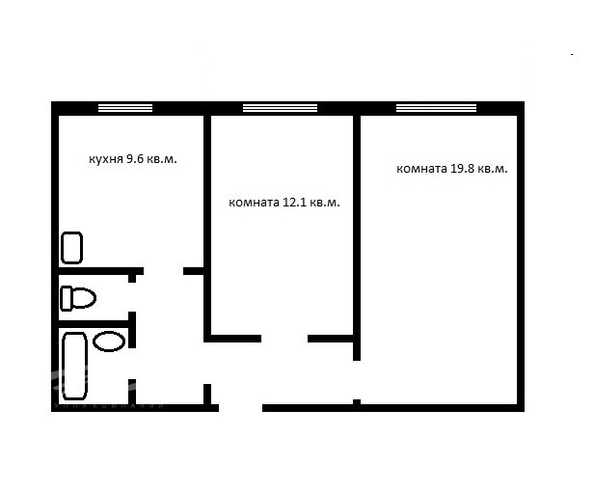 
  Продается 2-комн. квартира 53.7 м². Фото 1.