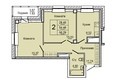 На Дудинской, дом 4: Планировка двухкомнатной квартиры 56,29 кв.м