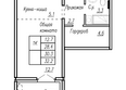 Дом культуры, корпус 1: Планировка 1-комн 30,3 м²