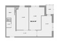 Успенский-2: Планировка двухкомнатной квартиры 58,54 кв.м