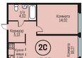 Адалин на Южном, дом 15 корпус 5: Планировка 2-комн 45,85 м²