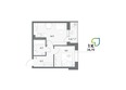 Аллея Парк, 4 этап: Планировка Студия 36,7, 37,2 м²