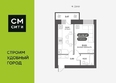 Новый Академ, дом 5: Планировка 1-комн 37,5 м²