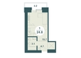 Снегири, дом 10: Планировка Студия 24,8 м²