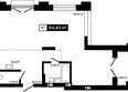 Платина: Планировка Студия 61,27 м²