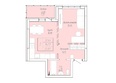 Огни, дом 2: Планировка 1-комн 32,65 - 37,87 м²