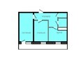 Богатырский, блок-секция 4: Планировка двухкомнатной квартиры 57,91 кв.м
