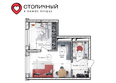 Столичный: Планировка 2-комн 46,1 м²
