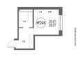 СОЮЗ ПРИОРИТИ МАХ, д. 3: Планировка 1-комн 26,21 м²