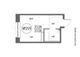 СОЮЗ ПРИОРИТИ МАХ, д. 3: Планировка 1-комн 23,28 - 23,98 м²