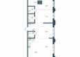 Бродский, 1-я очередь: Планировка 4-комн 114,01 м²