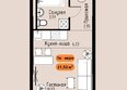 Премьер парк: Планировка 1-комн 20,68 - 23,3 м²