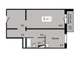 Мичурино, дом 2 строение 5: Планировка 1-комн 45,1 м²