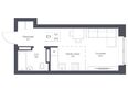 12 дворов, дом 1: Планировка Студия 24,8 м²