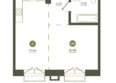 Верба: Планировка 1-комн 43,93 м²