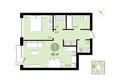 Никитина, дом 1: Планировка 1-комнатной квартиры 48 кв.м