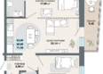 УРГА, дом 1: Планировка 3-комн 71,93 м²