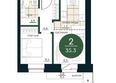 Калина Долина, дом 6: Планировка 2-комн 35,3 м²