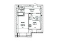 Гринарт, дом 5: Планировка однокомнатной квартиры 37,6 кв.м.