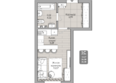 Nova-апарт (Нова-апарт): Планировка 1-комн 26,32, 26,38 м²