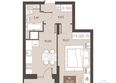 Заря, дом 2.1: Планировка 1-комн 35,2 м²