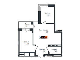 Продается 2-комнатная квартира ЖК Мичуринские аллеи, дом 2, 61.4  м², 6876800 рублей