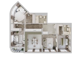 Продается 3-комнатная квартира ЖК ЦЕНТР-ПАРК на Волочаевской, 109.3  м², 27330000 рублей