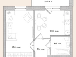 Продается 1-комнатная квартира ЖК Берёзка, дом 1, 40.51 м², 6036000 рублей