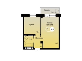 Продается 1-комнатная квартира МИЧУРИНСКИЕ АЛЛЕИ, дом 6, 36.8 м², 2790000 рублей