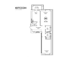 Продается 2-комнатная квартира ЮТССОН, корпус 1, 67.8 м², 6102000 рублей