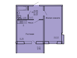 Продается 2-комнатная квартира ШОКОЛАД, 44.01 м², 3432780 рублей