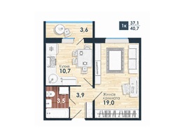 Продается 1-комнатная квартира ЧИСТАЯ СЛОБОДА, дом 82, 40.7 м², 3150000 рублей