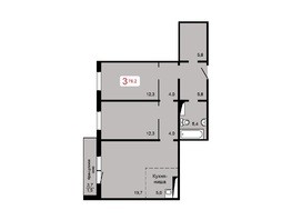Продается 3-комнатная квартира ЖК Мичурино, дом 2 строение 5, 76.2  м², 7848600 рублей