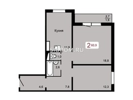Продается 2-комнатная квартира ЖК Мичурино, дом 2 строение 5, 60.9  м², 5830000 рублей