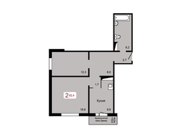 Продается 2-комнатная квартира ЖК Мичурино, дом 2 строение 5, 62.4  м², 6100000 рублей