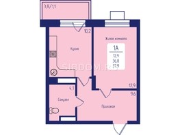 Продается 1-комнатная квартира ЖК Univers (Универс), 2 квартал, 37.9  м², 5596000 рублей