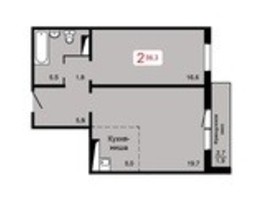 Продается 2-комнатная квартира ЖК Мичурино, дом 2 строение 4, 56.5  м², 5911000 рублей