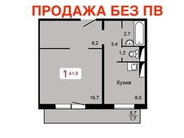 Продается 1-комнатная квартира ЖК Мичурино, дом 2 строение 1, 41.9  м², 5750000 рублей
