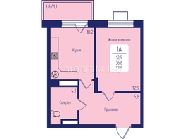 Продается 1-комнатная квартира ЖК Univers (Универс), 2 квартал, 37.9  м², 5700000 рублей