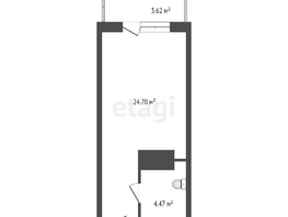 Продается 1-комнатная квартира ЖК Светлогорский, II очередь, 31.7  м², 5100000 рублей