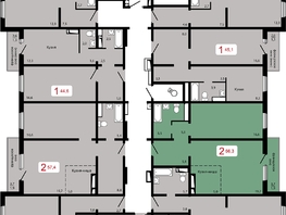 Продается 2-комнатная квартира ЖК Мичурино, дом 2 строение 6, 56.3  м², 5950000 рублей