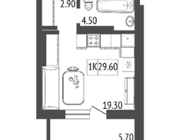Продается 1-комнатная квартира ЖК Familia (Фамилия), дом 5, 30 м², 3900000 рублей