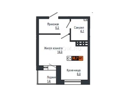 Продается 1-комнатная квартира ЖК Мичуринские аллеи, дом 2, 30.4 м², 4150000 рублей