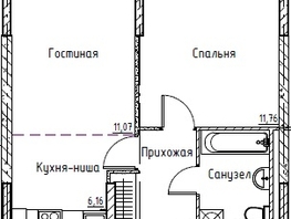 Продается 2-комнатная квартира ЖК Премьер парк, 37.73 м², 6074530 рублей
