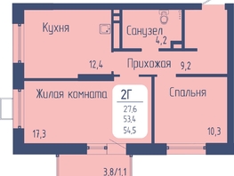 Продается 2-комнатная квартира ЖК Univers (Универс), 3 квартал, 54.5 м², 8393000 рублей